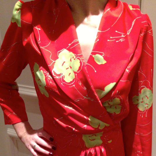 1940's Wrap Dress Cut Short
