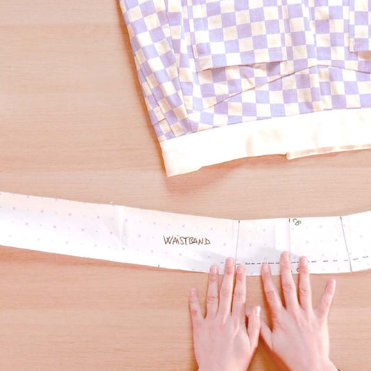 How to draft a curved waistband