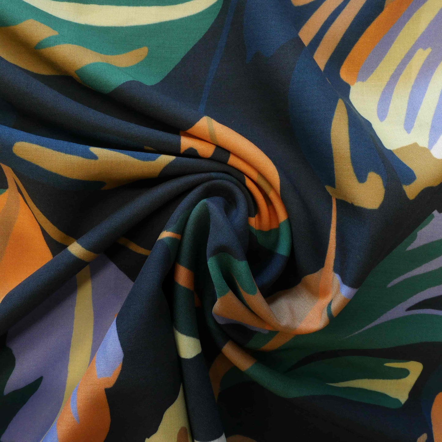 Viscose Challis - Artsy Leaf