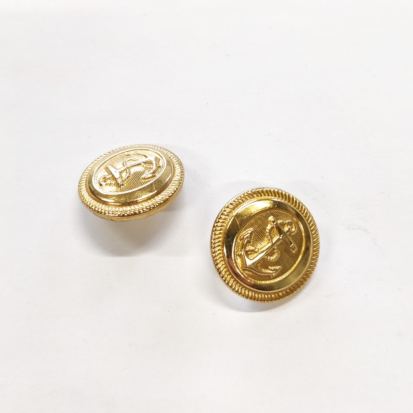 Gold Metal Anchor Buttons - 23mm (#B101)