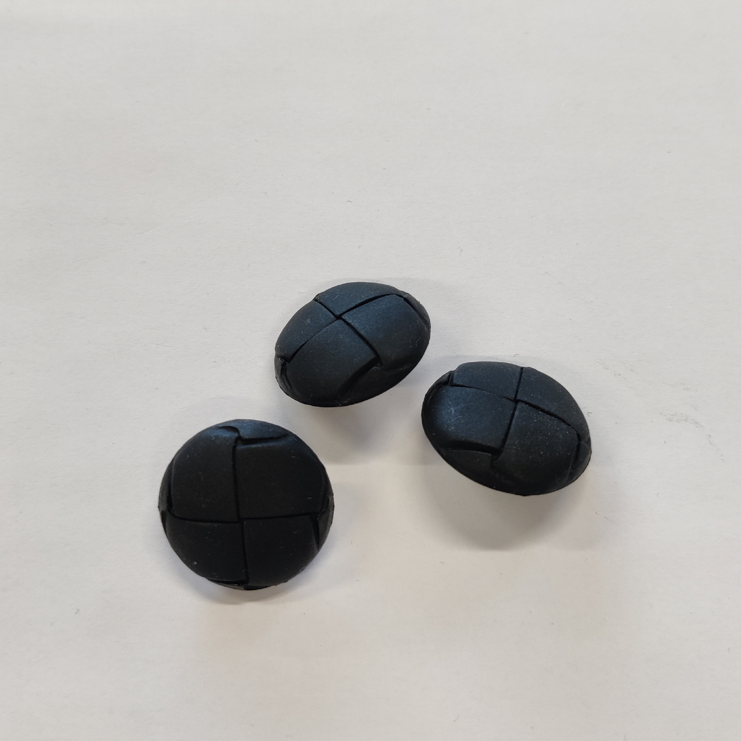 Black Imitation Leather Shank Buttons - 23mm (#B30)
