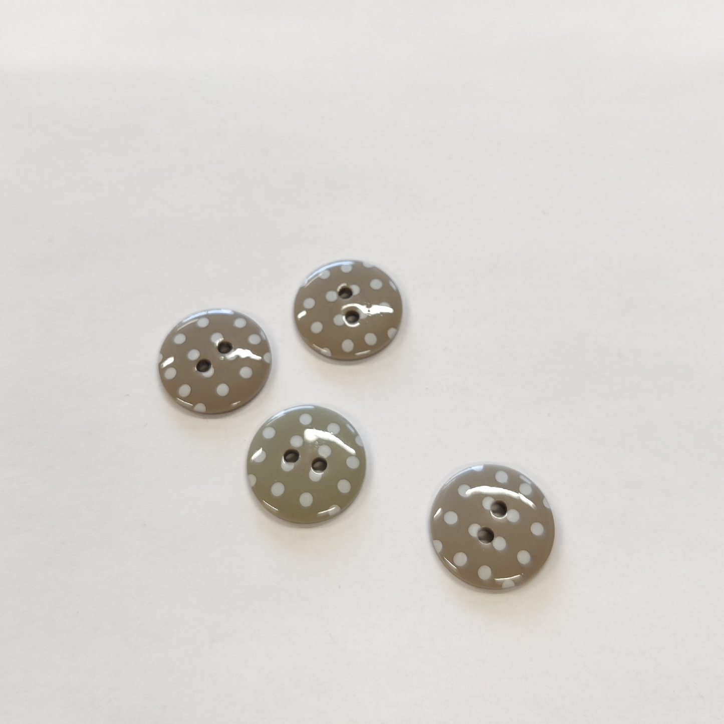 Grey Spotty Buttons - 16mm (#B31)