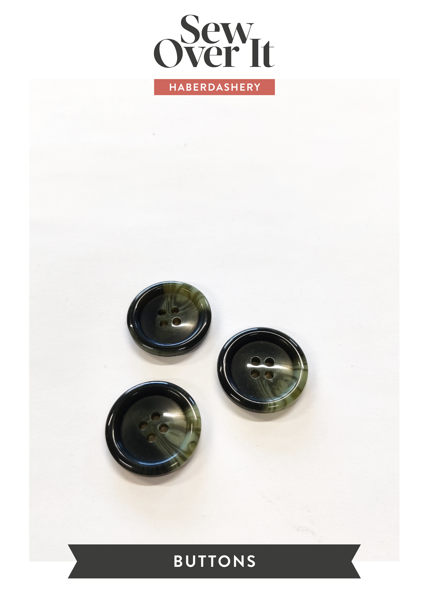 Green Jacket Buttons - 25mm (#B35)