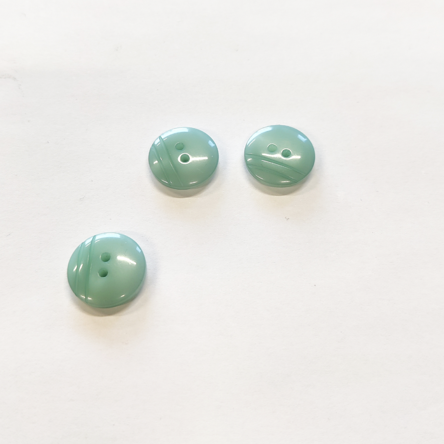 Ridged Teal Buttons - 16mm (#B49)