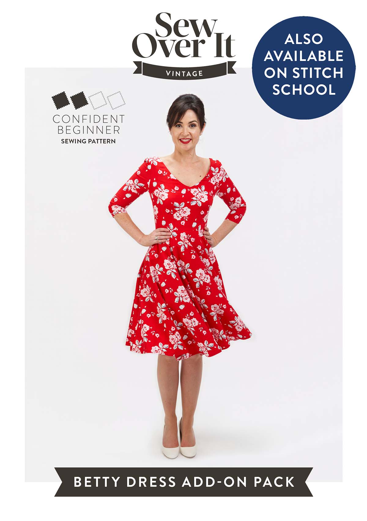 Betty Dress Add-On Pack PDF - Sleeves and Necklines