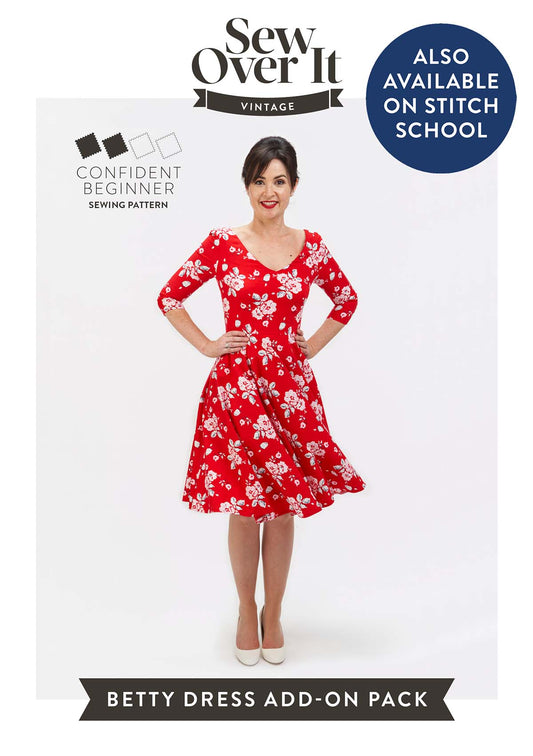 Betty Dress Add-On Pack PDF - Sleeves and Necklines