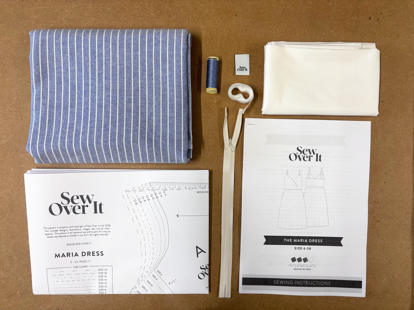 Maria Dress Kit - Cornflower