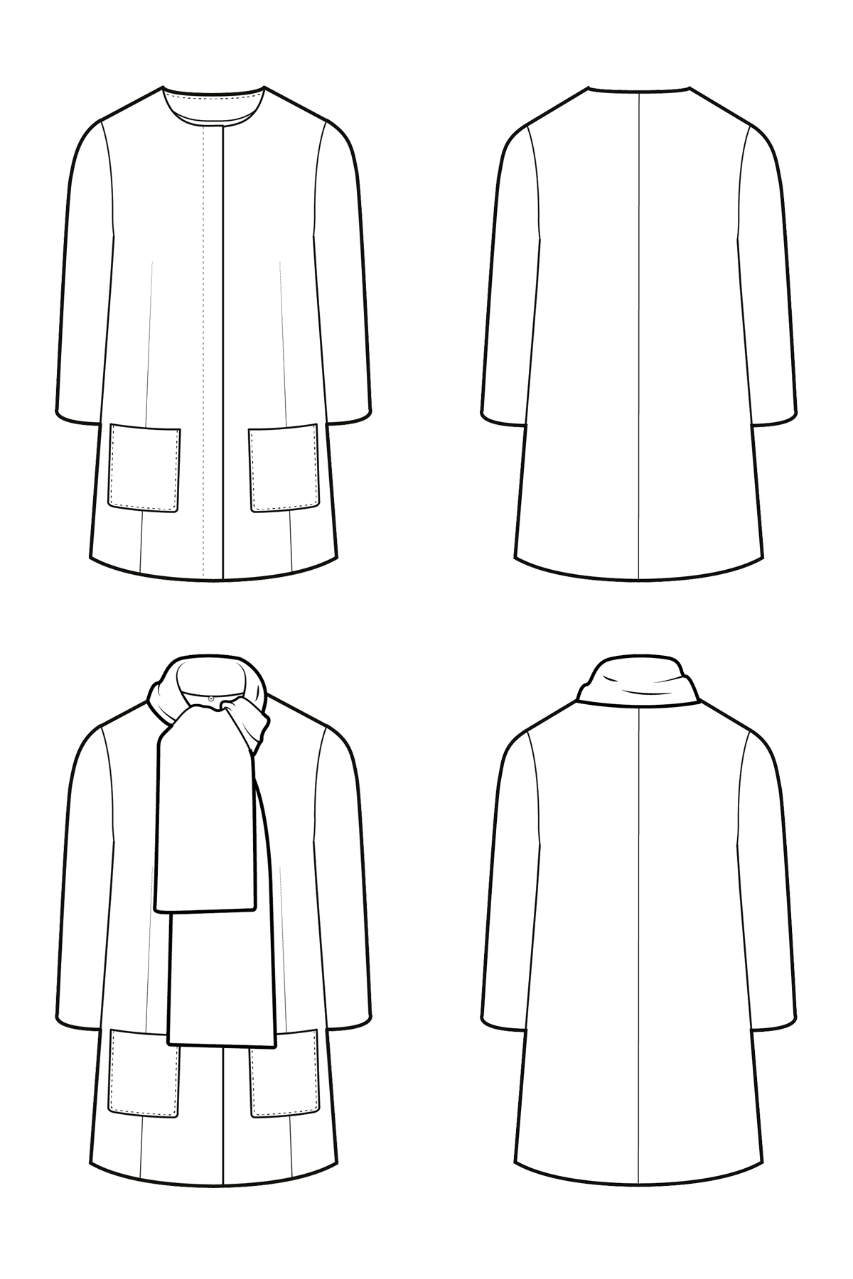 Chloe Coat PDF Sewing Pattern