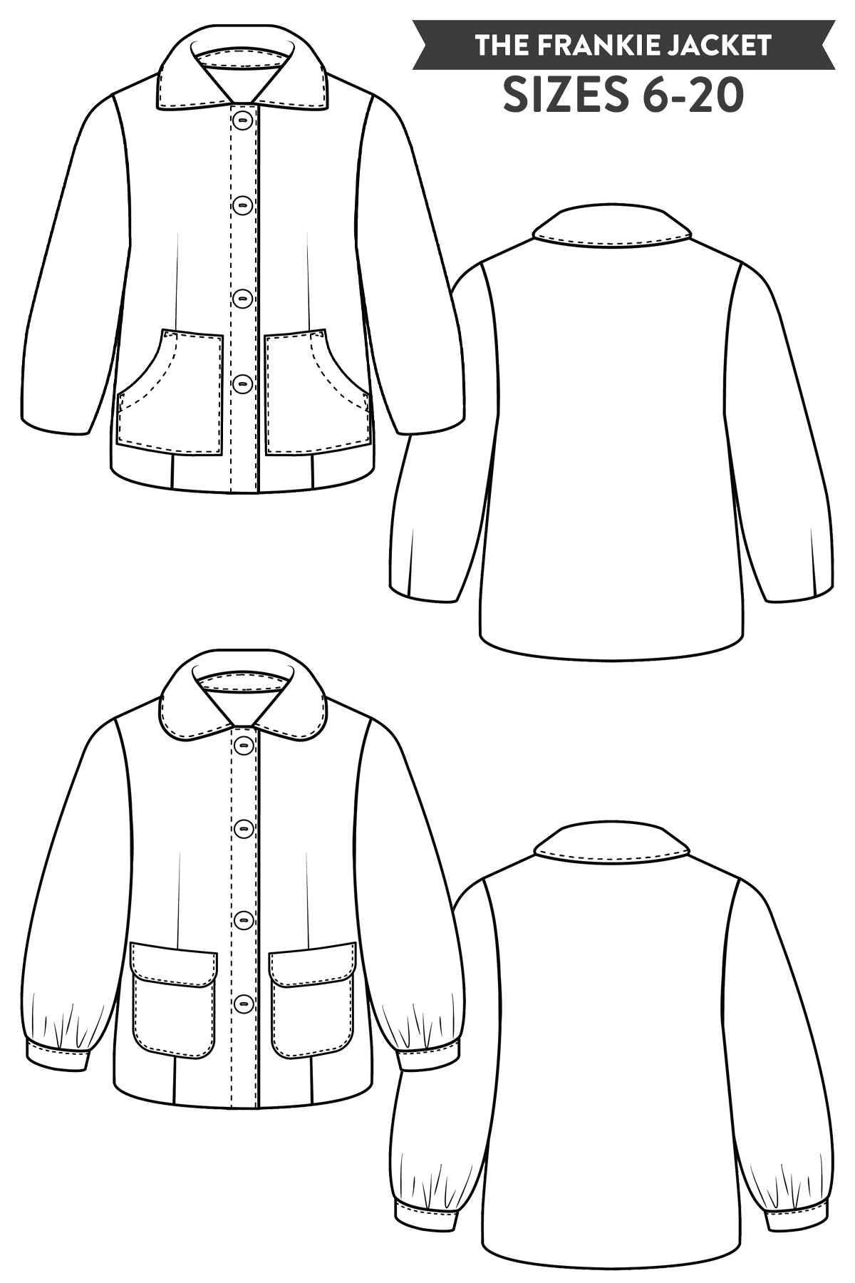 Frankie Jacket PDF Sewing Pattern