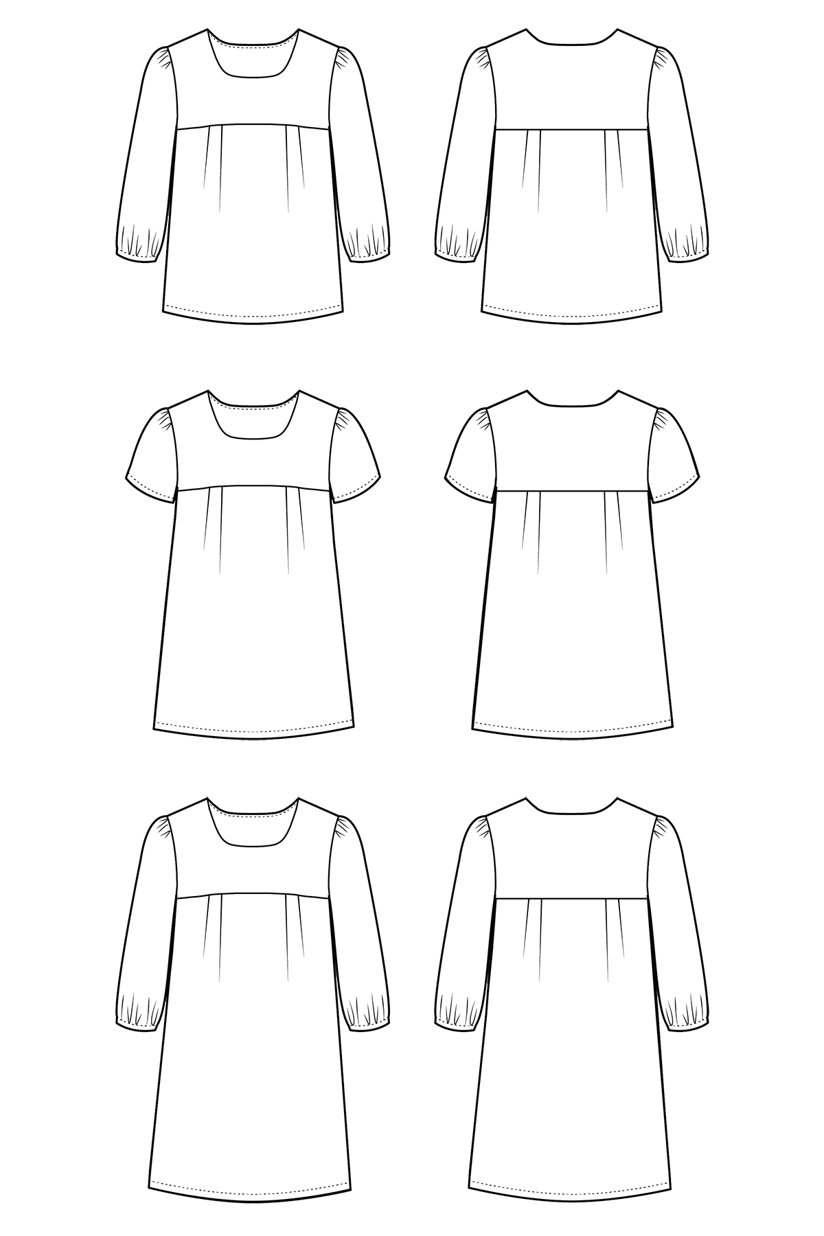 Frida Blouse and Dress PDF Sewing Pattern