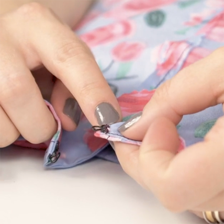 How to sew on a hook and eye