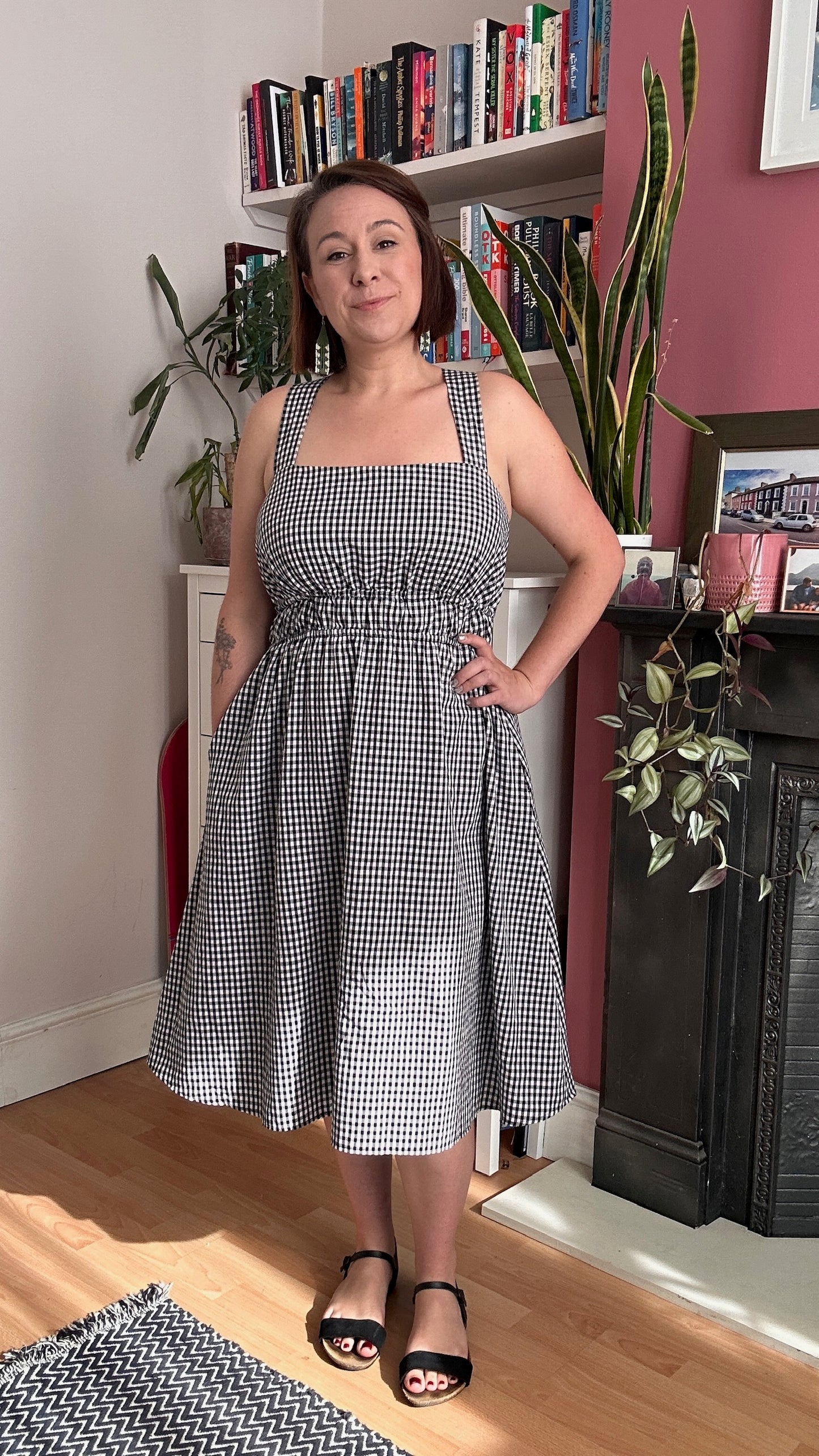 Natalia Dress Kit - Black Cotton Gingham