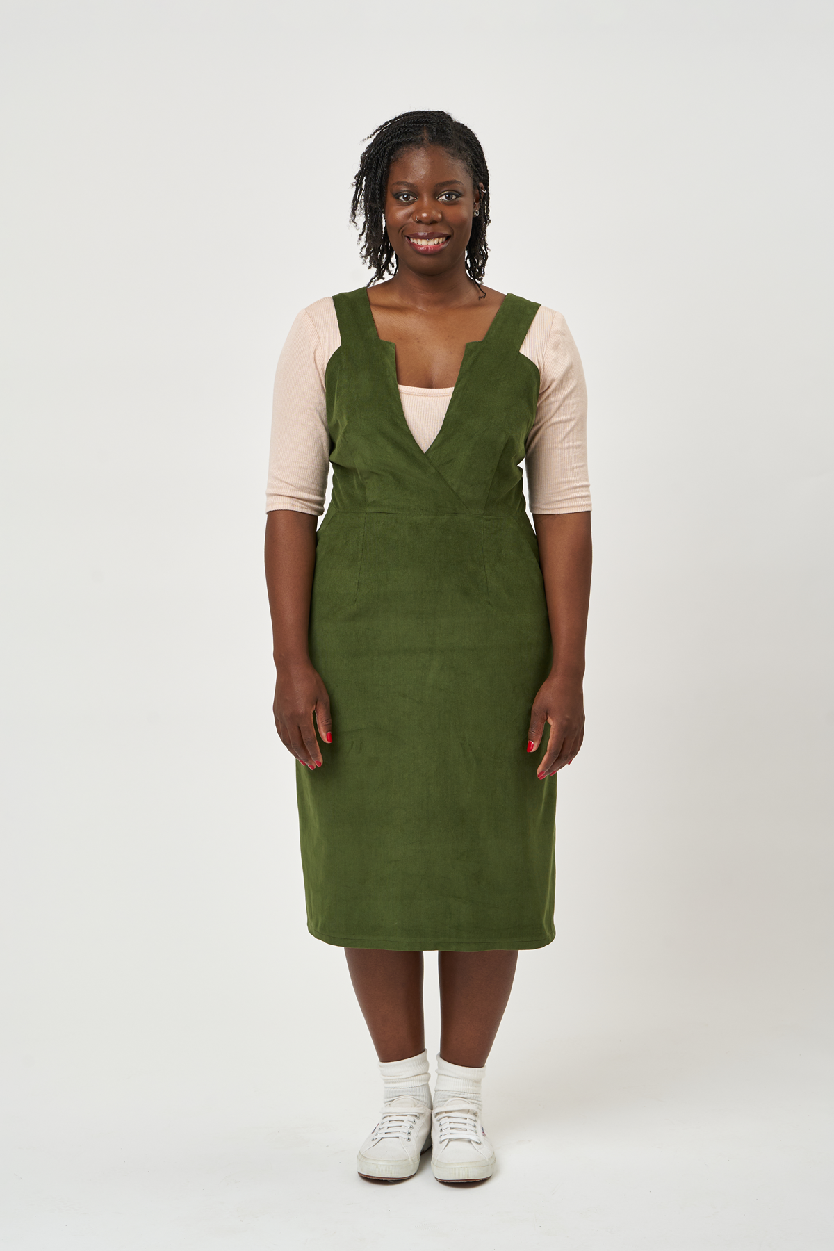 ladies pinafore dress sewing pattern Lorna - Stylish Pinafore PDF you will receive a Size:6 F Mens Royal Blue Multi v beck