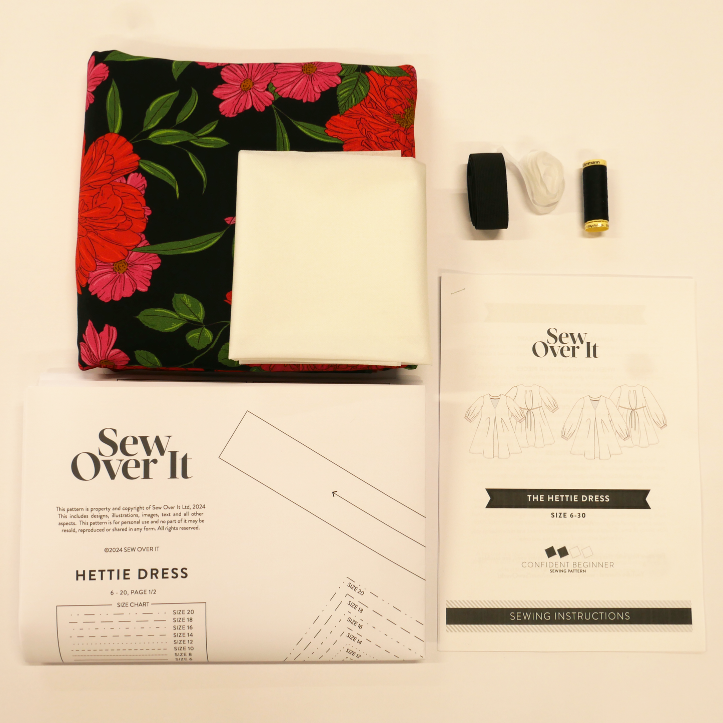 Hettie Dress Kit - Maeve Rose Viscose Twill