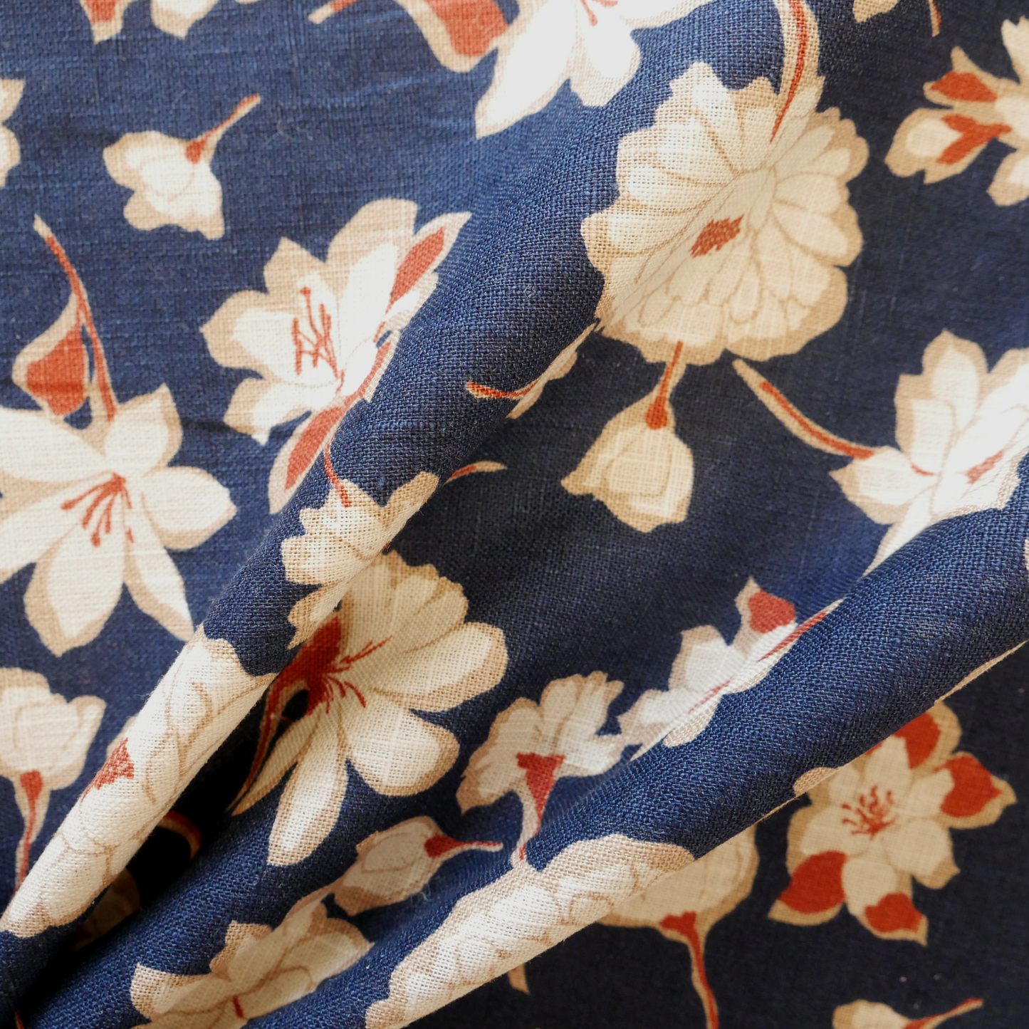 Courtney Jumpsuit Kit - Navy Flowers Ramie