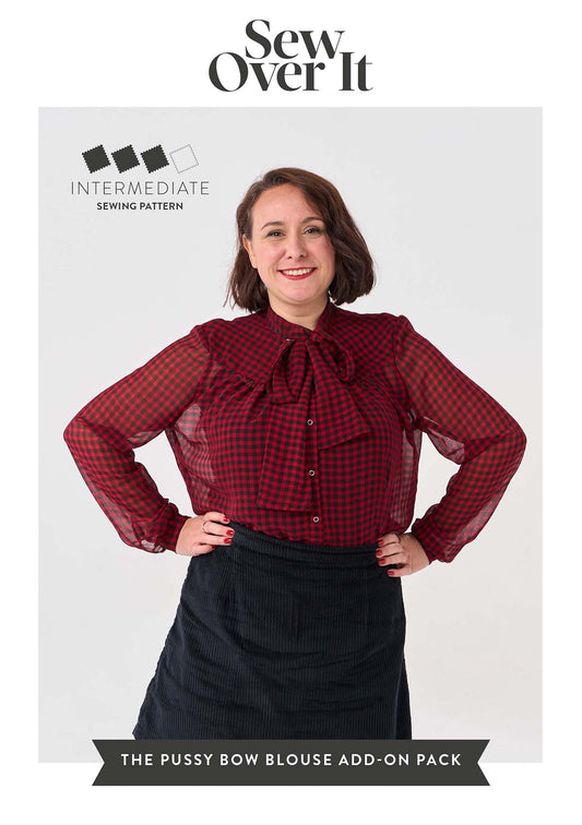 Pussy Bow Blouse Add-On Pack PDF Sewing Pattern