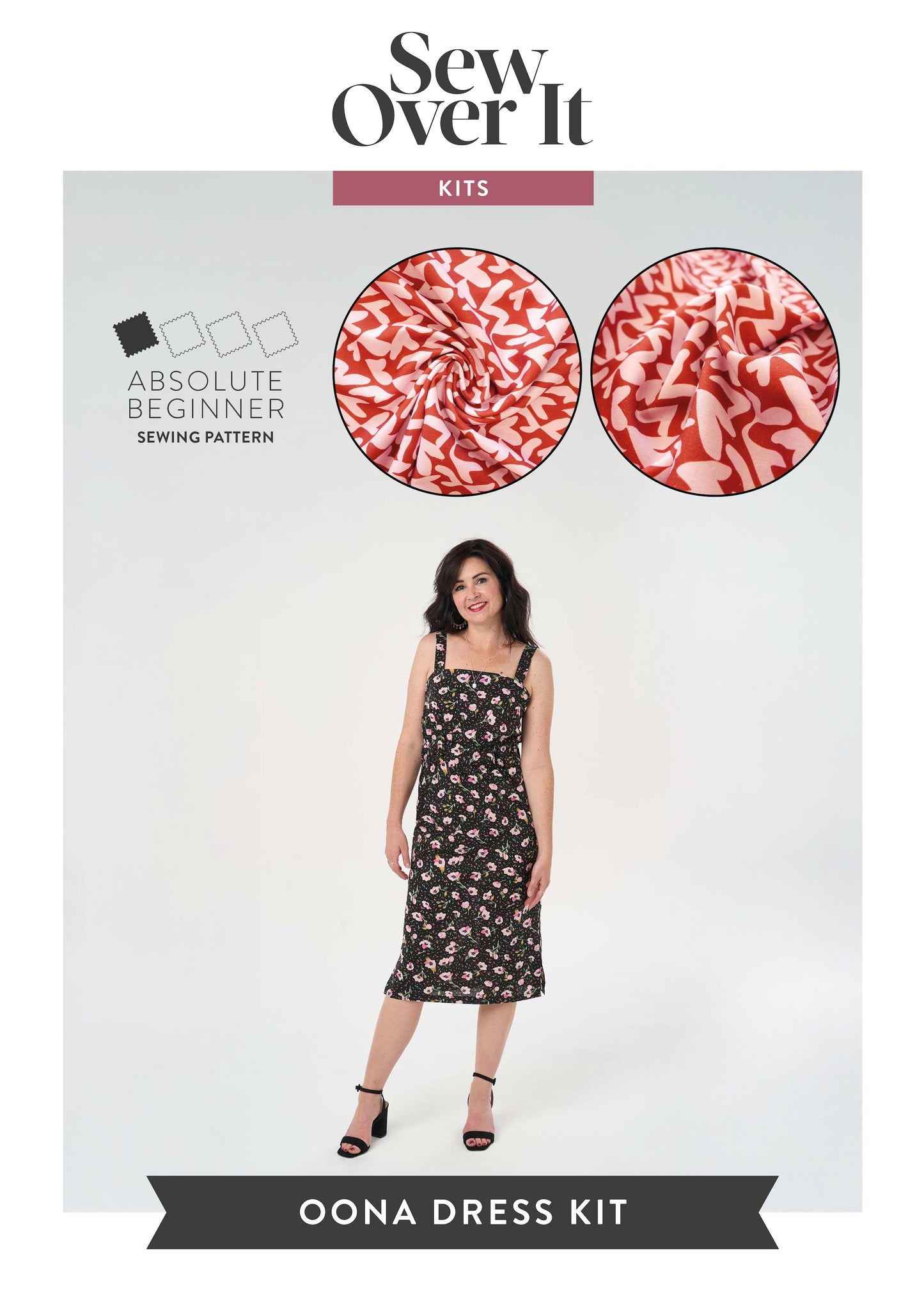 Oona Dress Kit - Collage Hearts