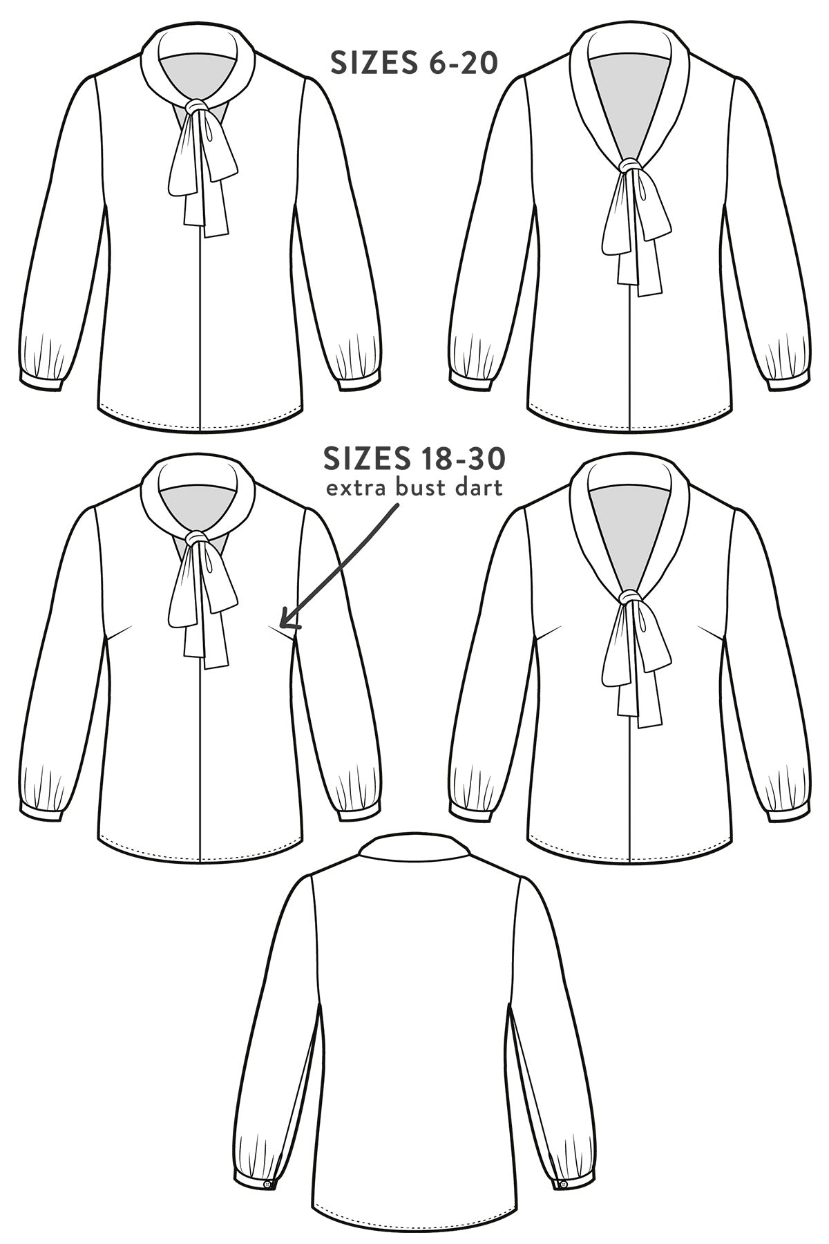 Pussy Bow Blouse Sewing Pattern