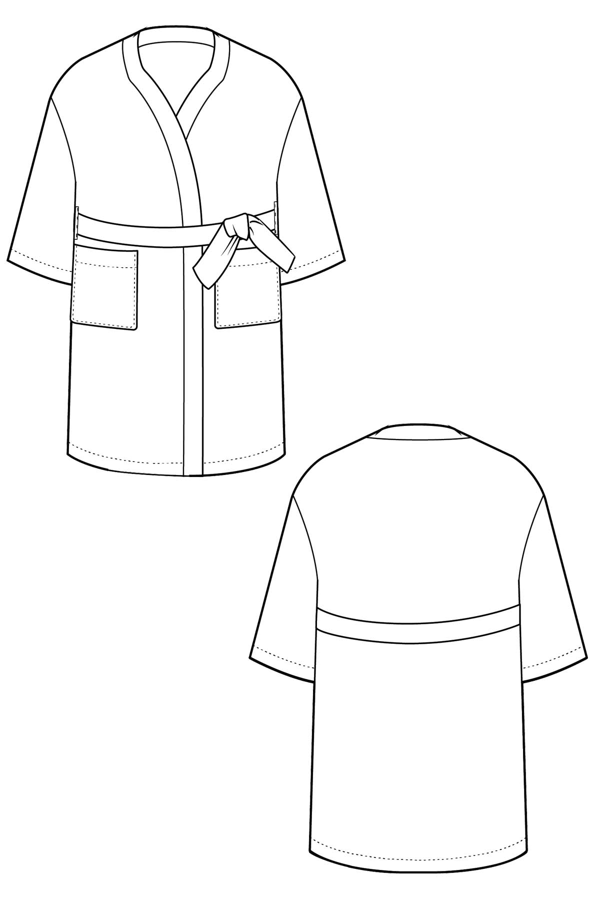 Sylvia Robe Dressing Gown Add-On PDF Sewing Pattern