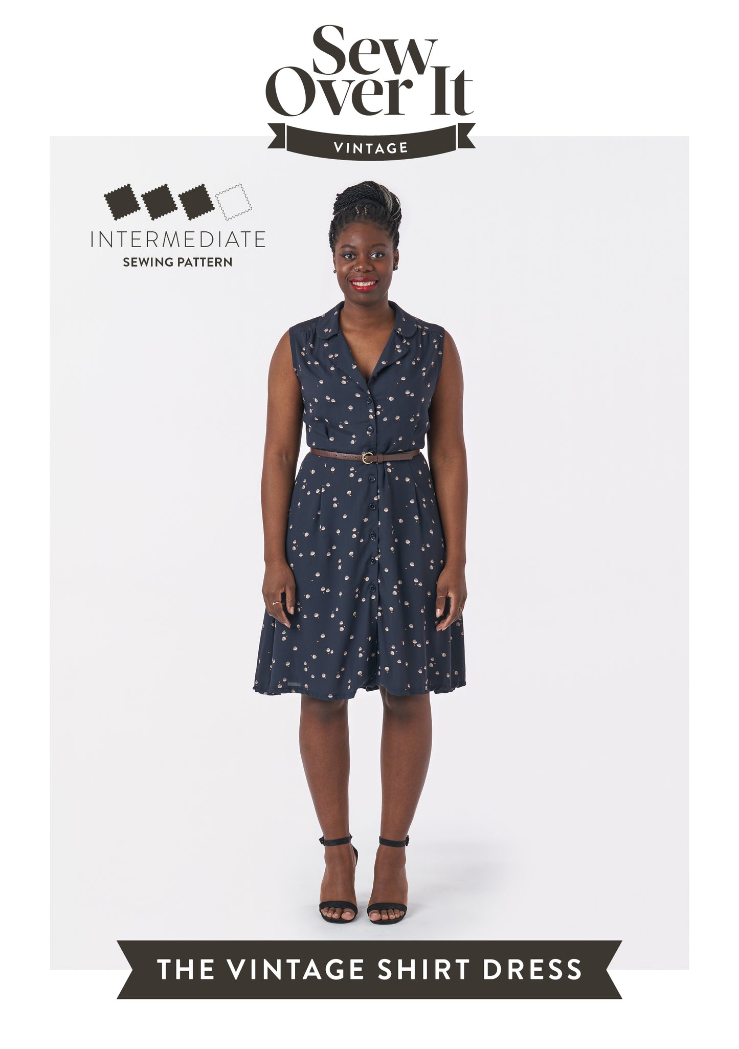 Vintage Shirt Dress PDF Sewing Pattern