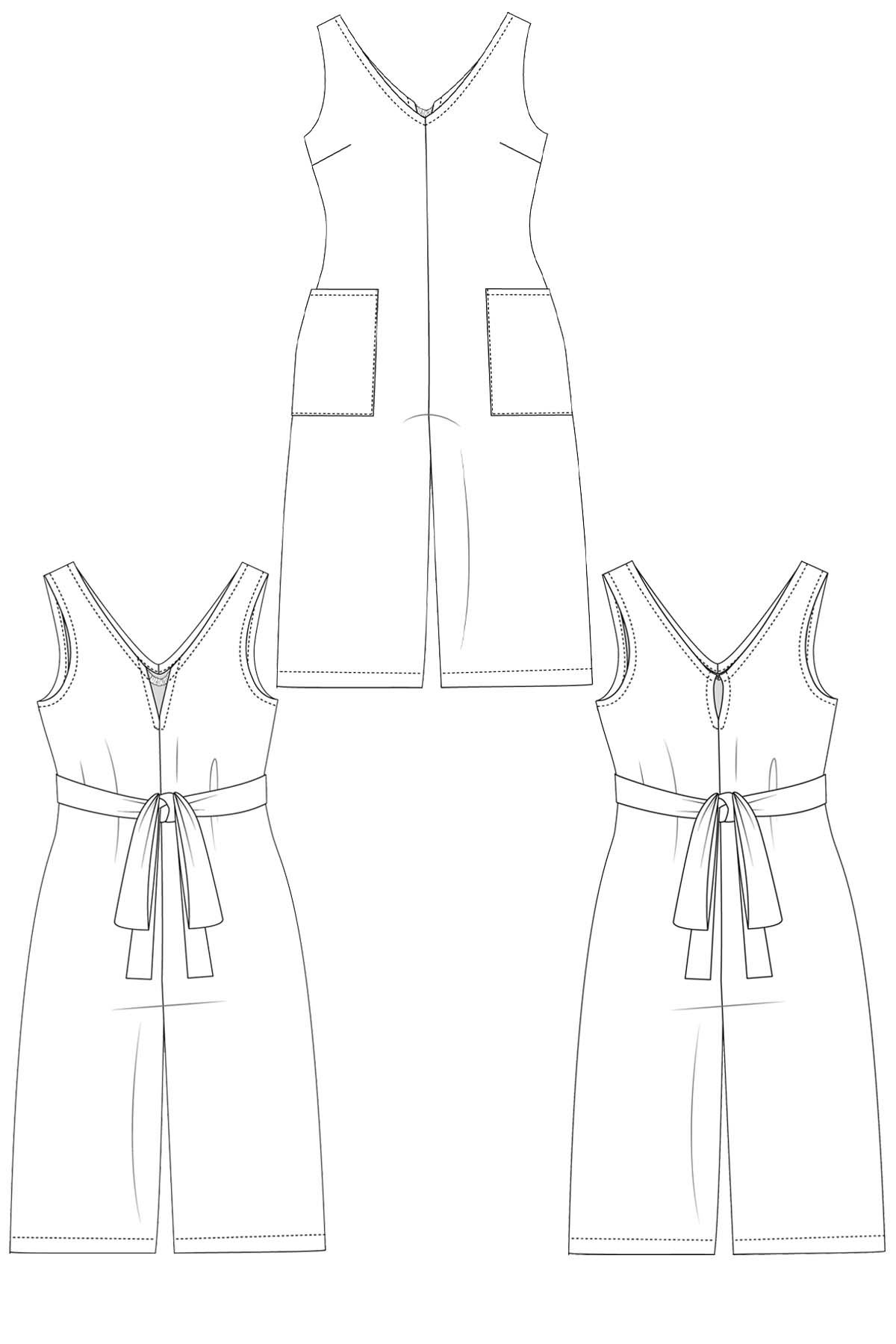 Winona Jumpsuit Kit - Red Viscose