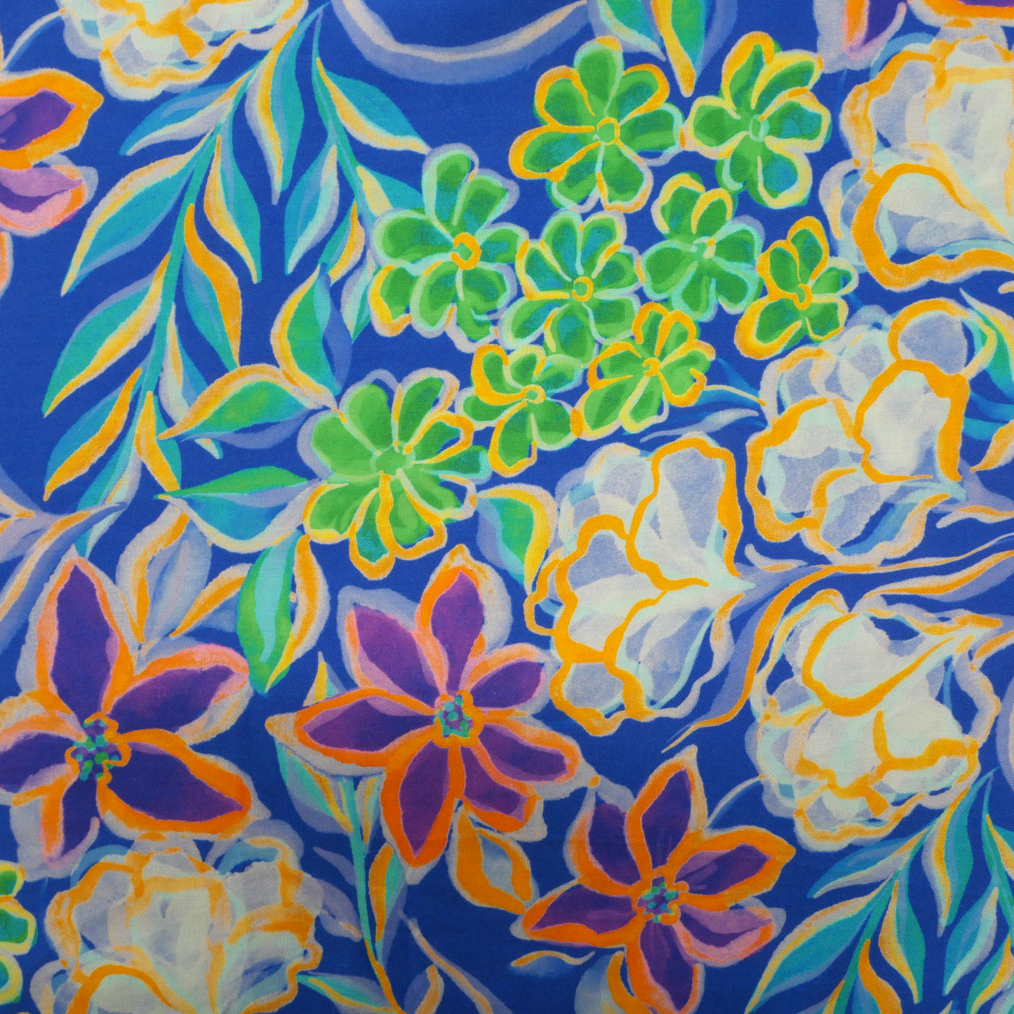 Marine Florals Viscose Challis