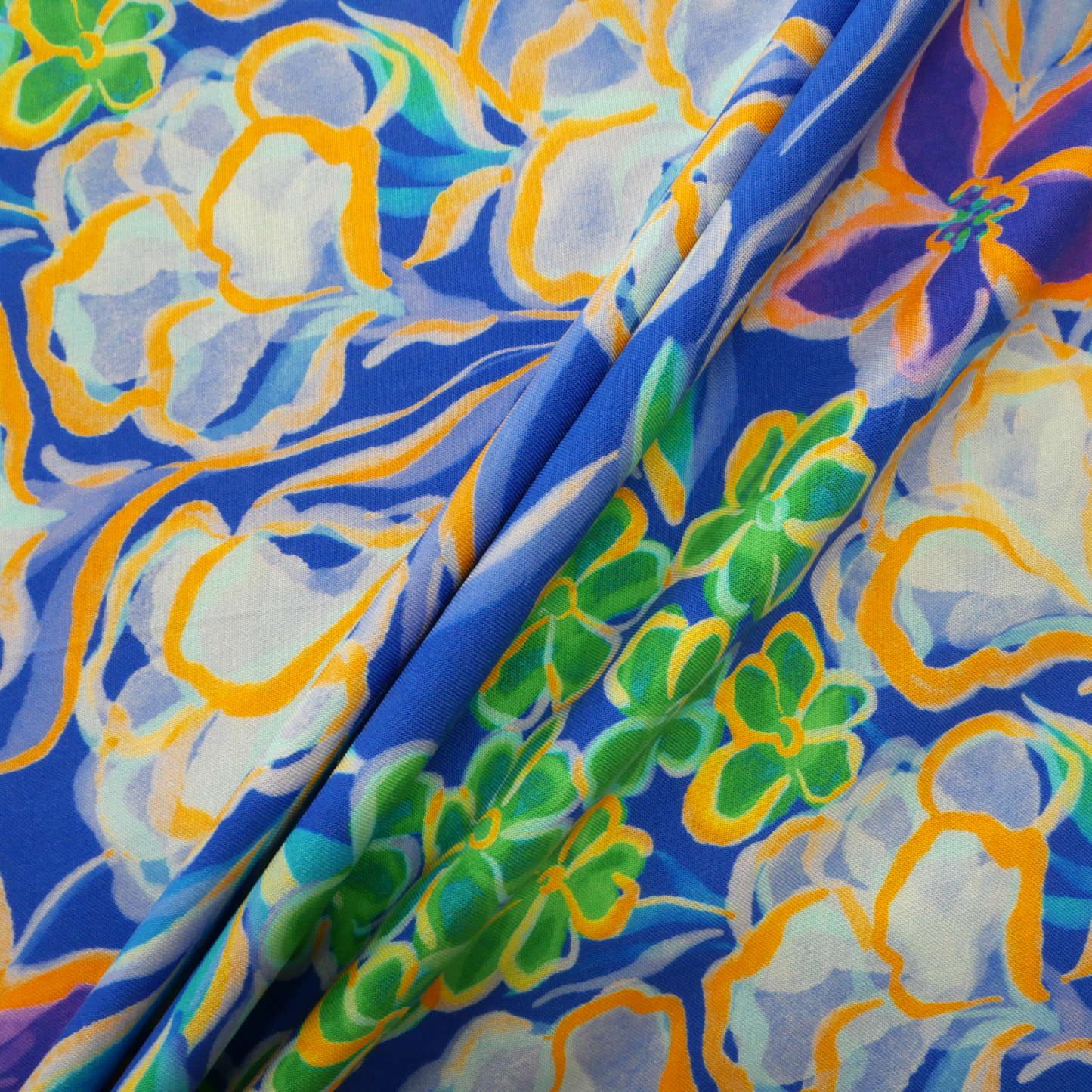 Marine Florals Viscose Challis