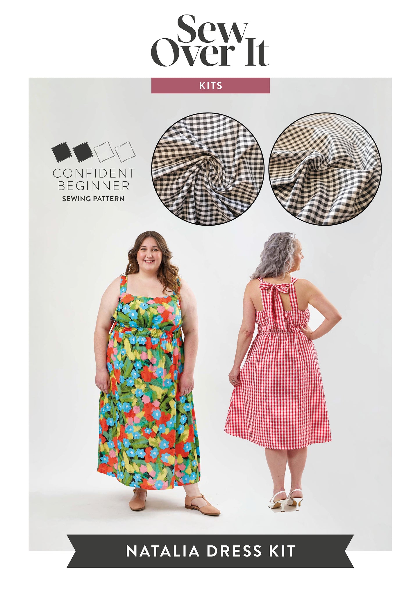 Natalia Dress Kit - Black Cotton Gingham