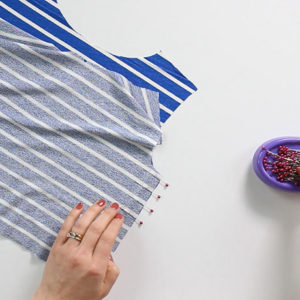 How to cut and sew stripes