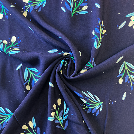 Viscose - Busy Blossom Navy