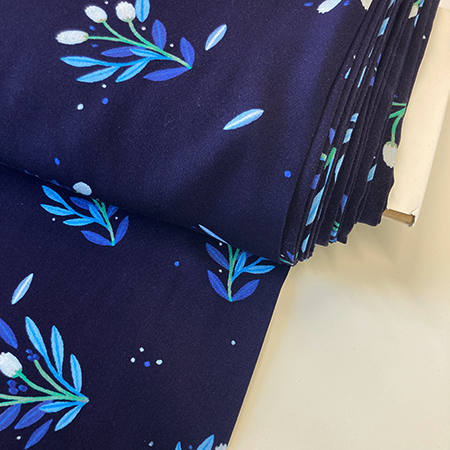 Viscose - Busy Blossom Navy