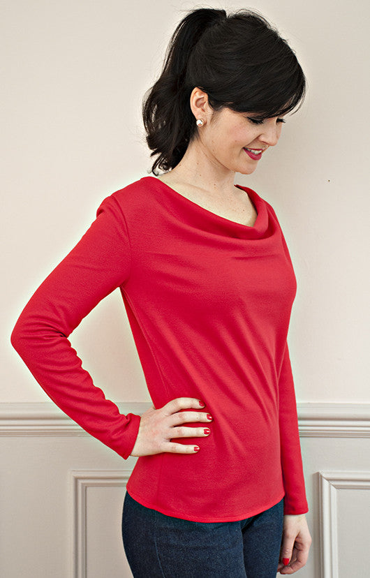 Cowl Neck Dress PDF Sewing Pattern