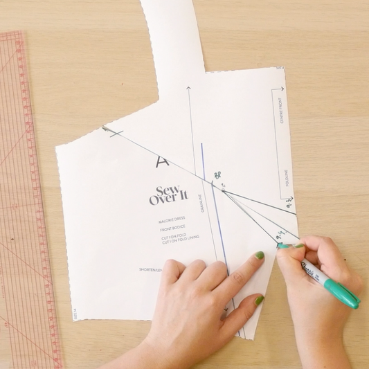 How to do a small bust adjustment on the Malorie Dress