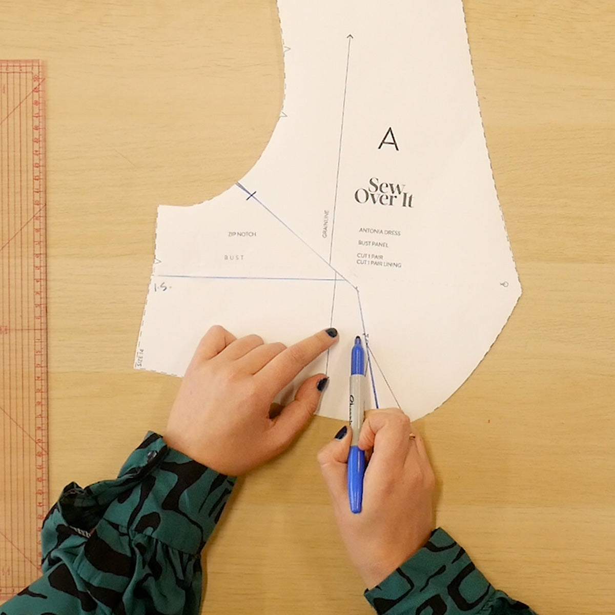 How to do a small bust adjustment on the Antonia Dress