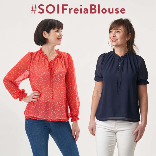 Get your ruffle on with the Freia Blouse!