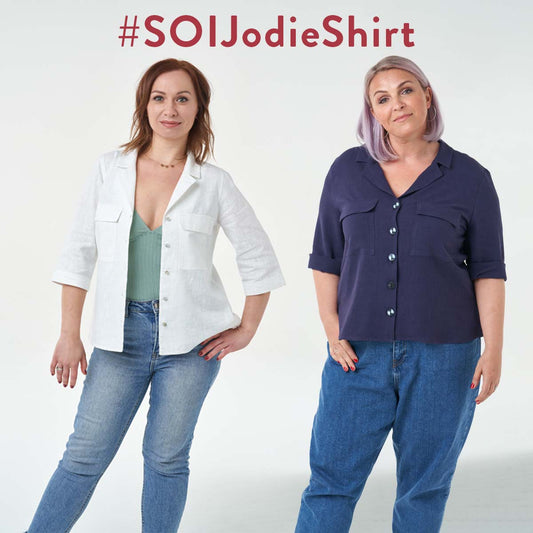 Sew a crisp linen shirt with the Jodie Shirt pattern!