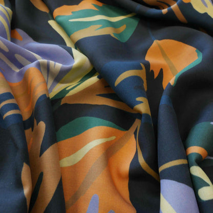 Viscose Challis - Artsy Leaf