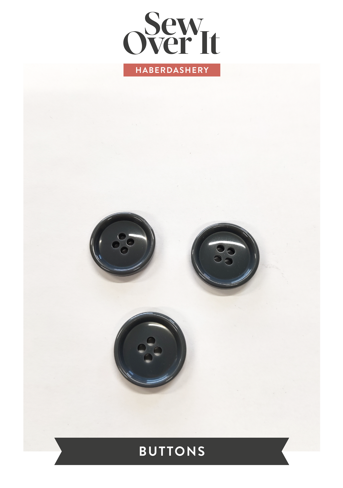 Grey Buttons - 23mm (#B100)