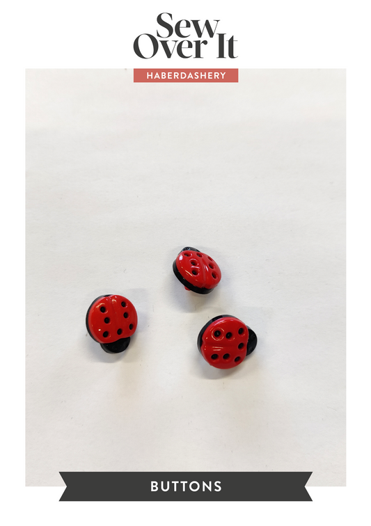 Ladybird Buttons - 15mm (#B121)