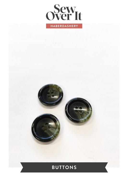 Green Jacket Buttons - 25mm (#B35)