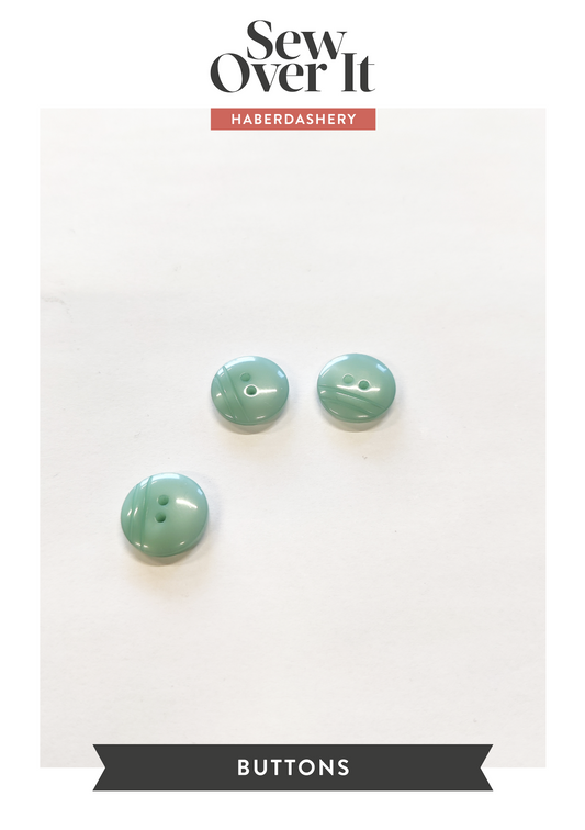 Ridged Teal Buttons - 16mm (#B49)