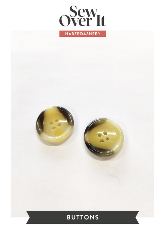 Beige Jacket Buttons - 25mm (#B59)