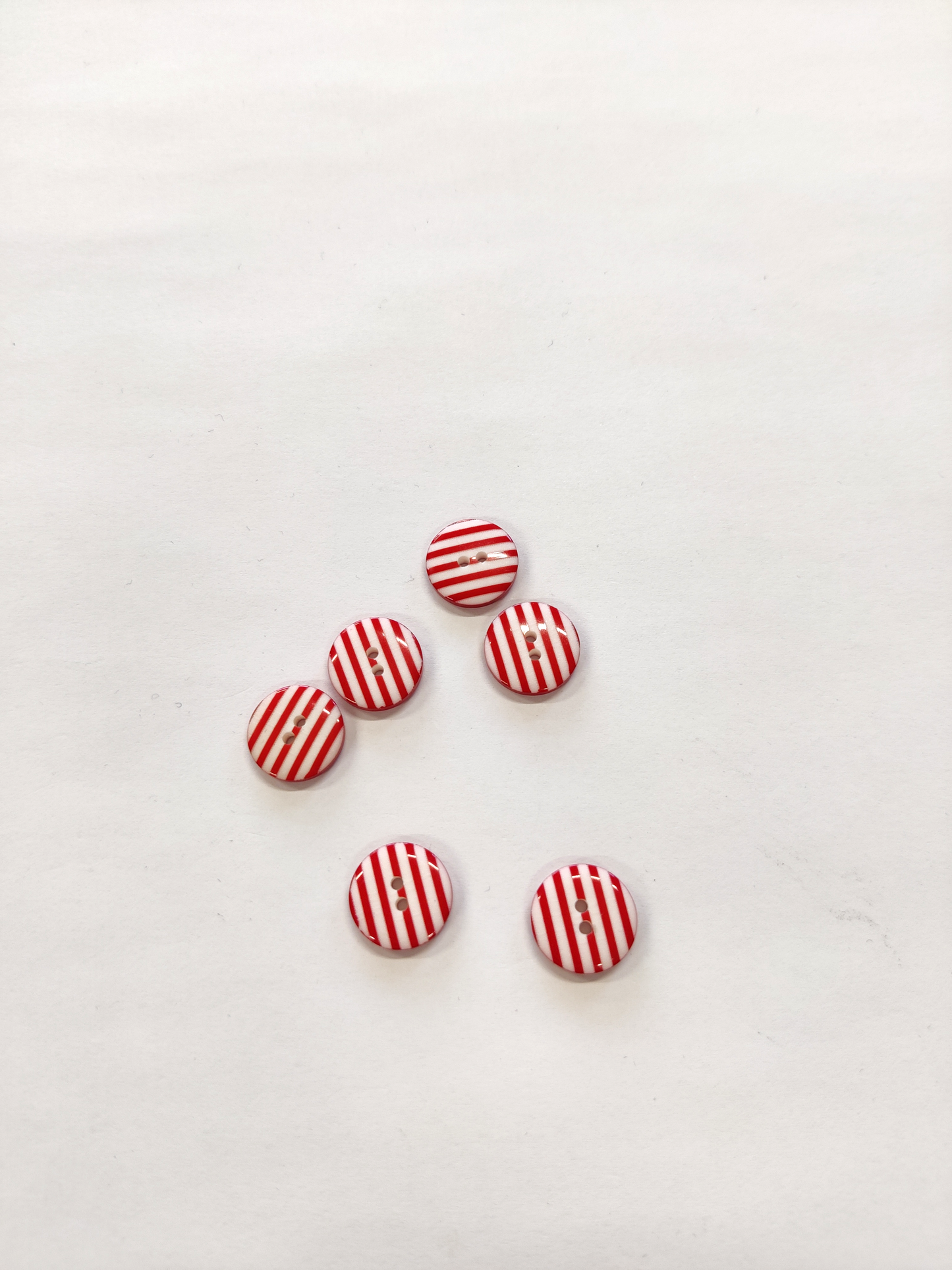 Striped Buttons - 13mm (Assorted Colours)