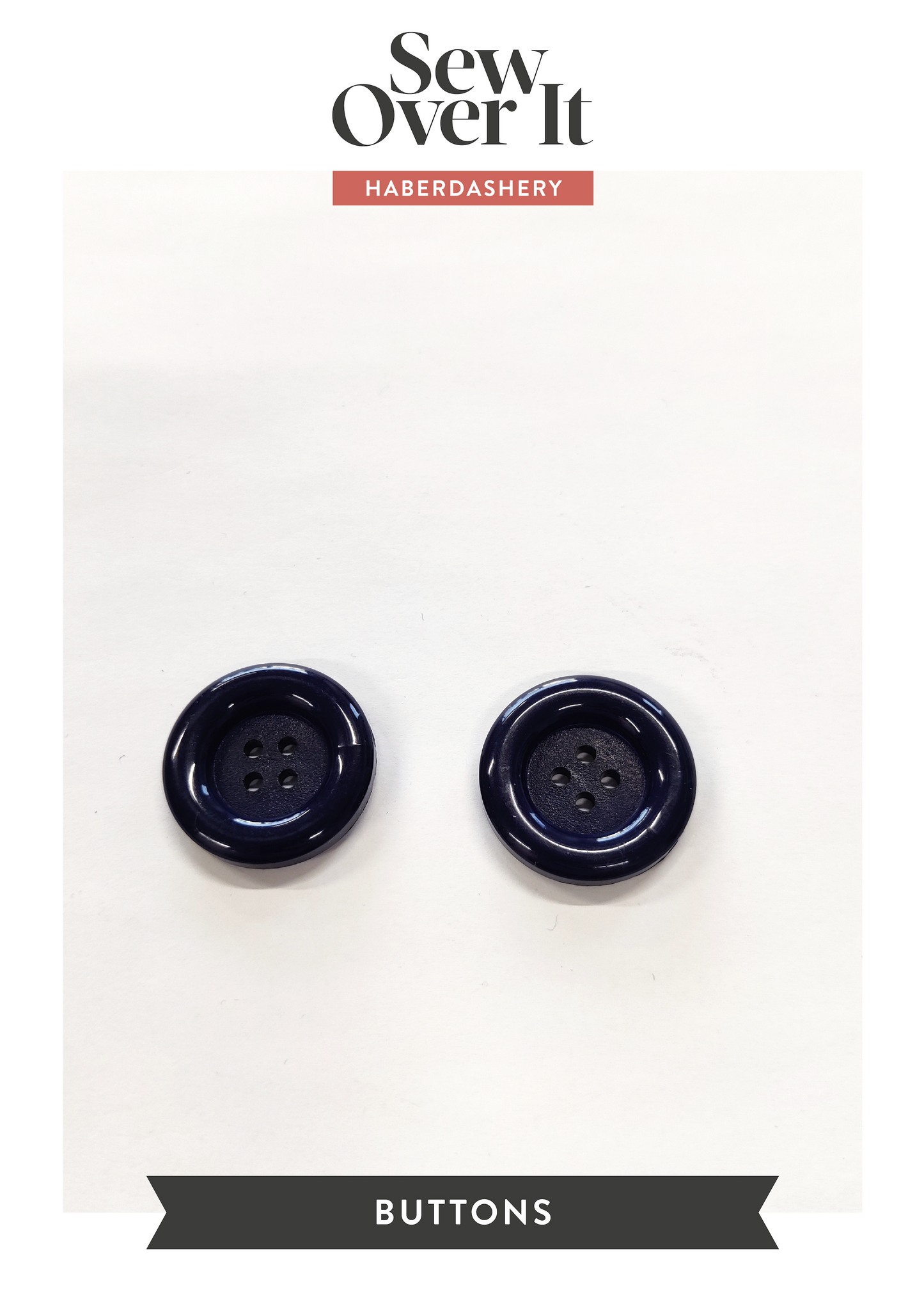 Chunky Navy Buttons - 29mm (#B90)