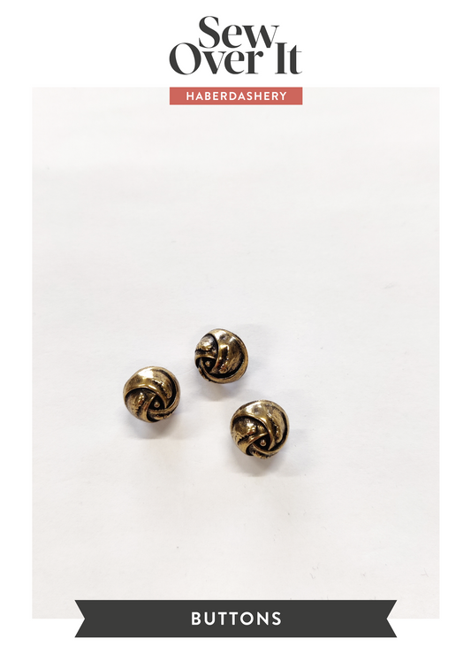 Metal Knot Shank Buttons - 11mm (#B92)