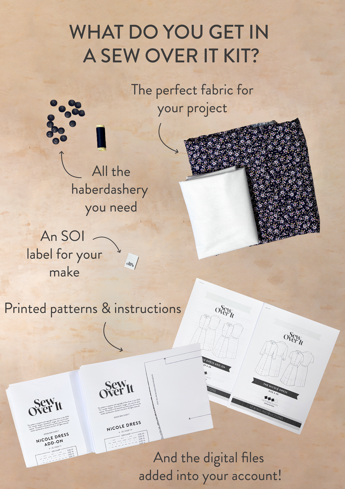 Sleeveless Nicole Dress Kit - Belles Marguerites