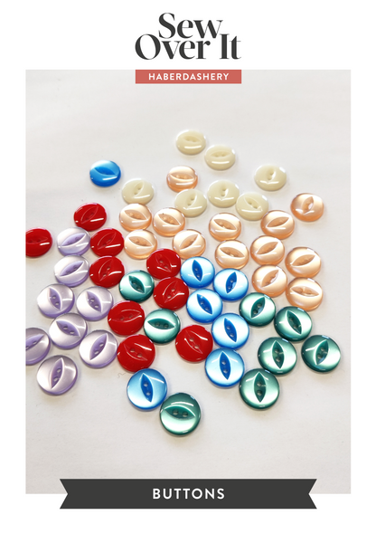 Fish Eye Buttons - 14mm (Assorted Colours)