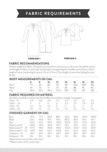 Carly Dress & Top PDF Sewing Pattern