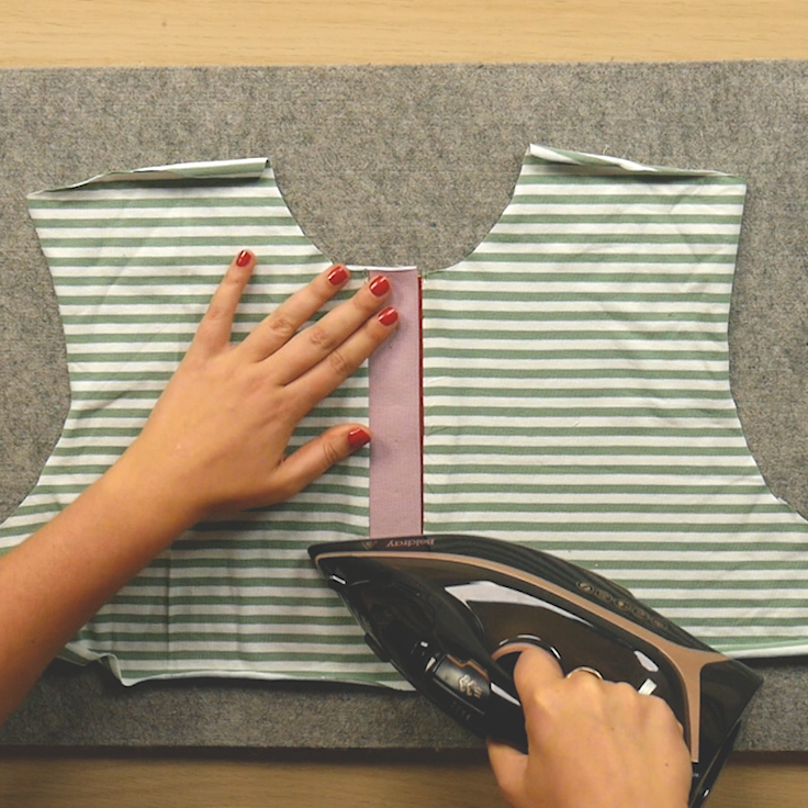 How to sew the placket on the Carly Dress & Top