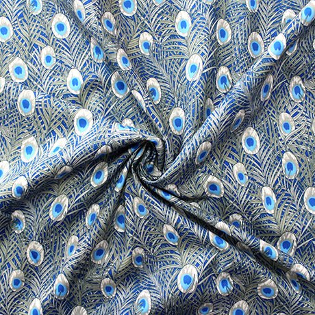 Cotton Lawn - Peacock Feathers